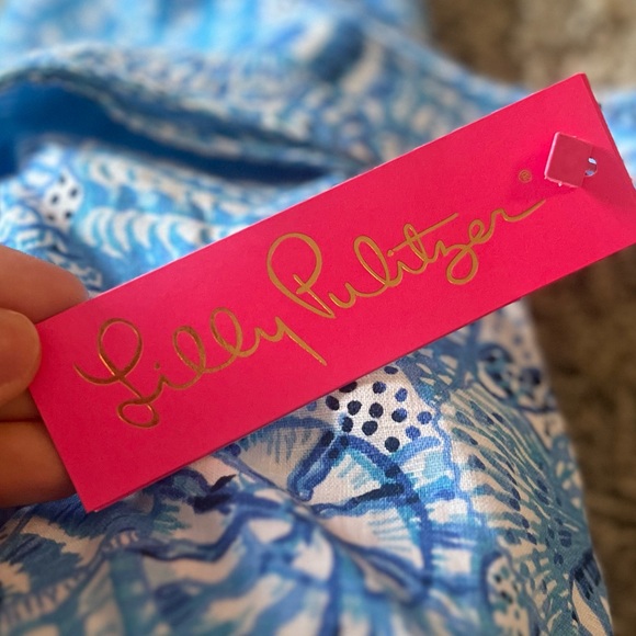 NWT Lilly Pulitzer Lagoon Linen Sleeveless Top – “By the Seashore” Print - Picture 8 of 8